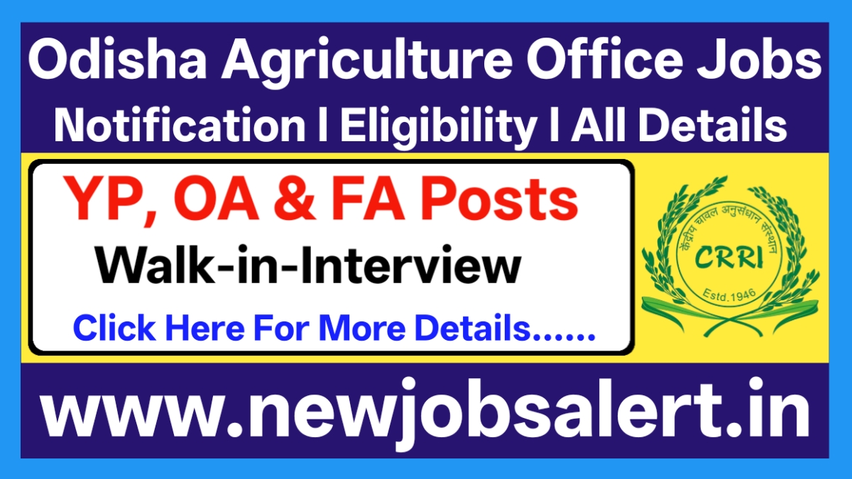 Odisha Agriculture Office Recruitment 2025