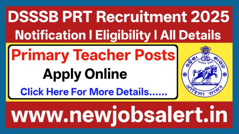 DSSSB PRT Primary Teacher Recruitment 2025