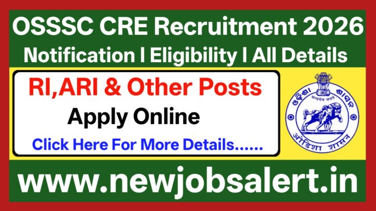 OSSSC CRE Recruitment 2026